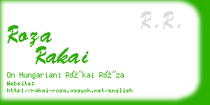 roza rakai business card